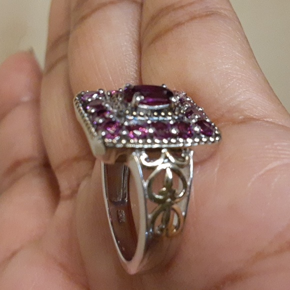 925 Genuine Untreated Grape Rhodolite Garnet. FIRM. Every Day Elegance. FIRM. - Picture 12 of 15